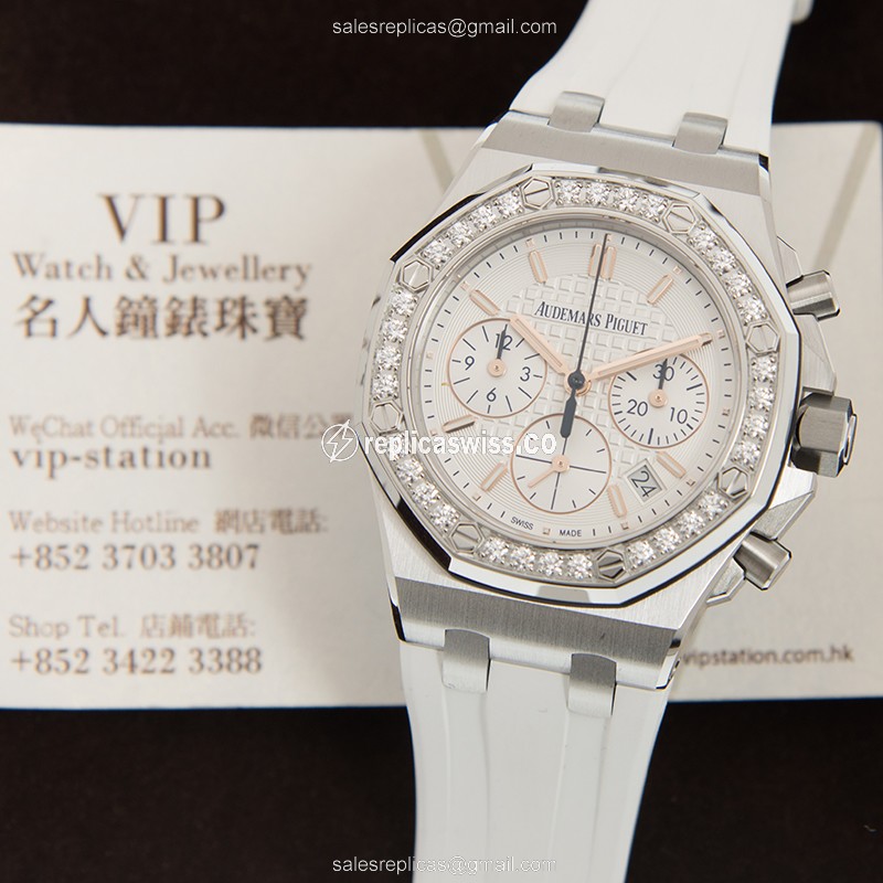 Audemars Piguet 26144ST.ZZ.D010CA.01 ROYAL OAK OFFSHORE Automatic Stainless Steel & Diamonds