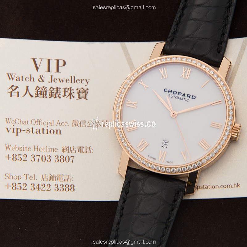 Chopard 171278-5004 CLASSIQUE Automatic 18kt Rose Gold & Diamonds