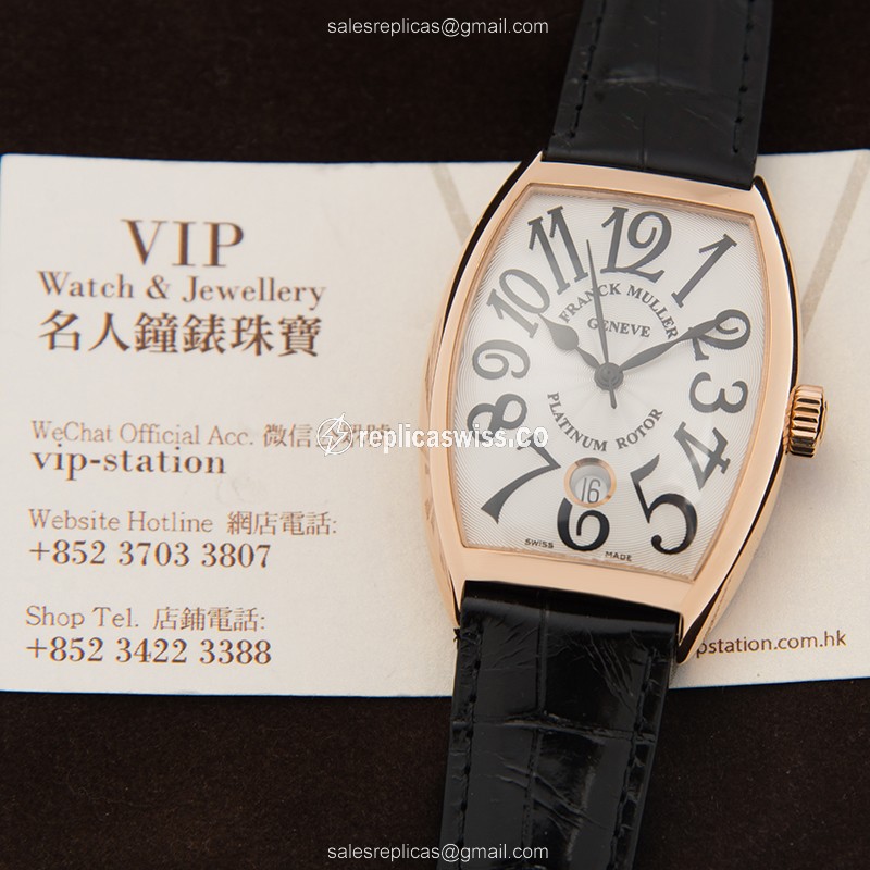 Franck Muller 7851 SC DT (5N) - BLACK HANDS CINTREE CURVEX Automatic 18kt Rose Gold