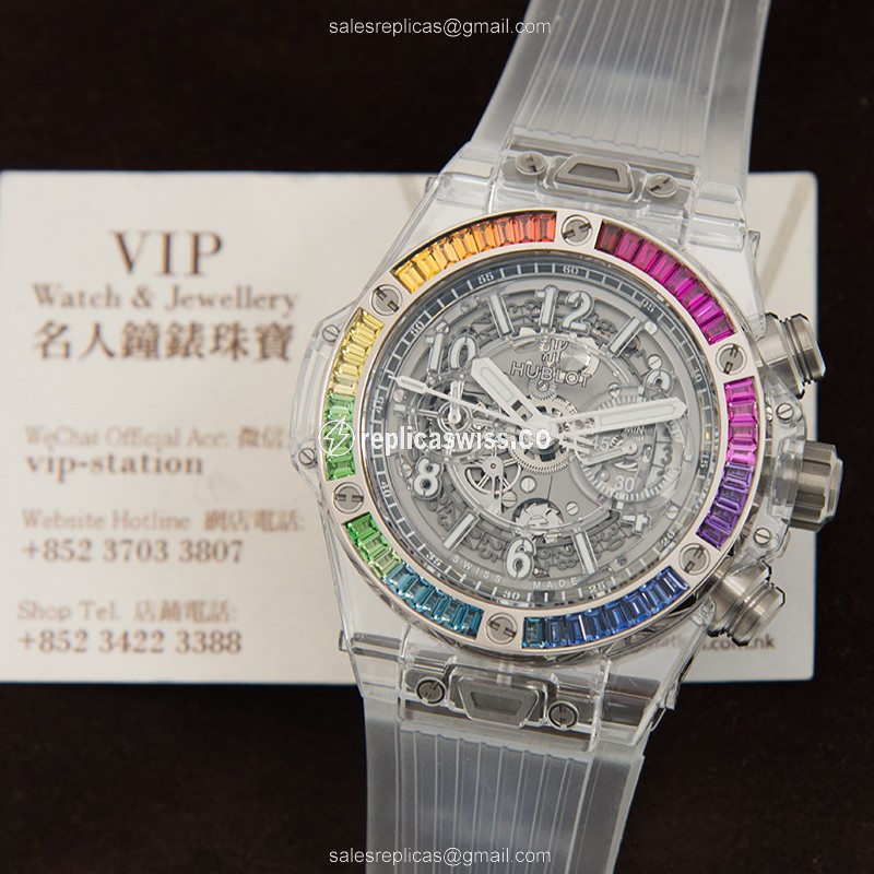 Hublot 411.JX.4803.RT.4099 BIG BANG Automatic 18kt White Gold & Diamond