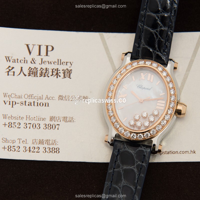 Chopard 278546-6002 HAPPY SPORT Quartz 18kt Rose Gold & Steel