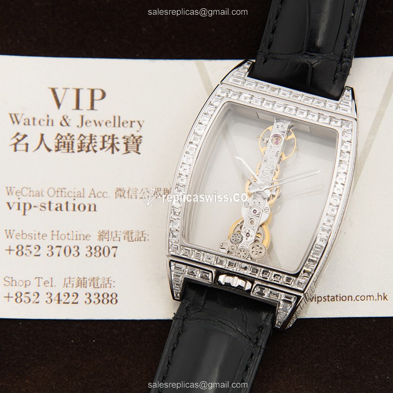 Corum 113.169.69/0001 0000 BRIDGE Manual Wind 18kt White Gold & Diamond