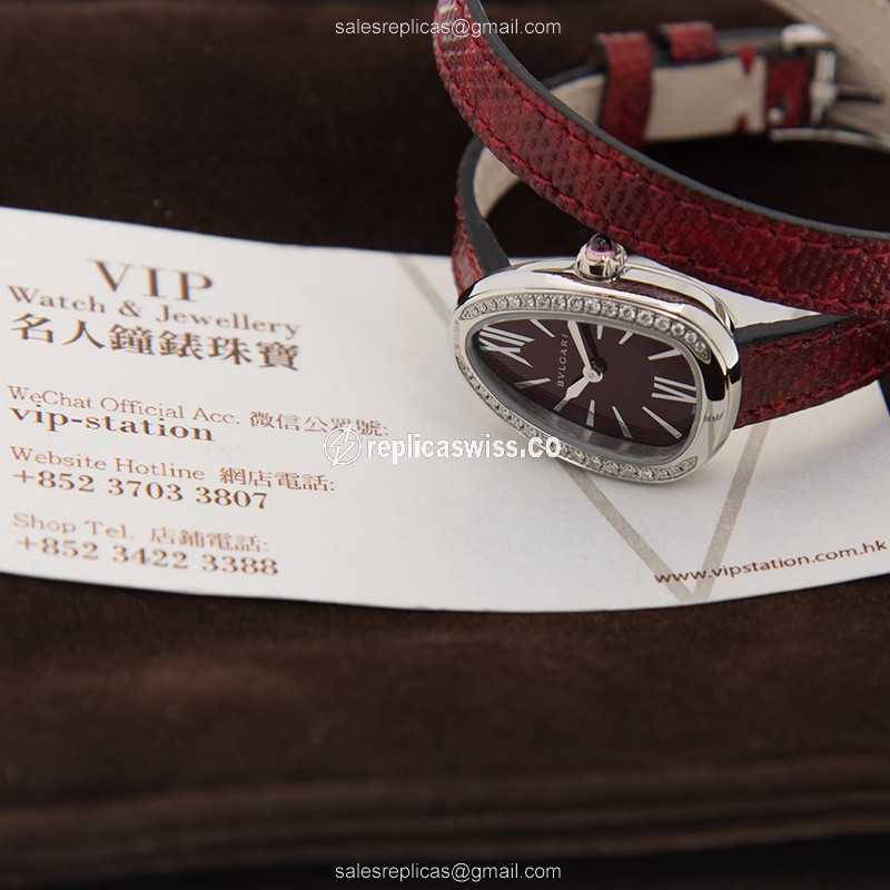Bulgari 102780 SERPENTI Quartz Stainless Steel & Diamonds