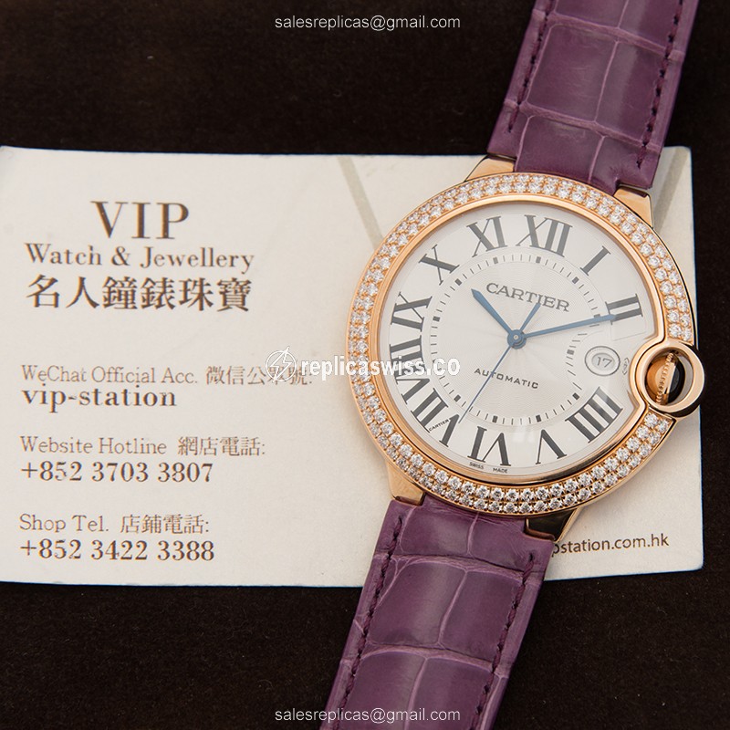 Cartier WE900851 BALLON BLEU Automatic 18kt Rose Gold & Diamonds