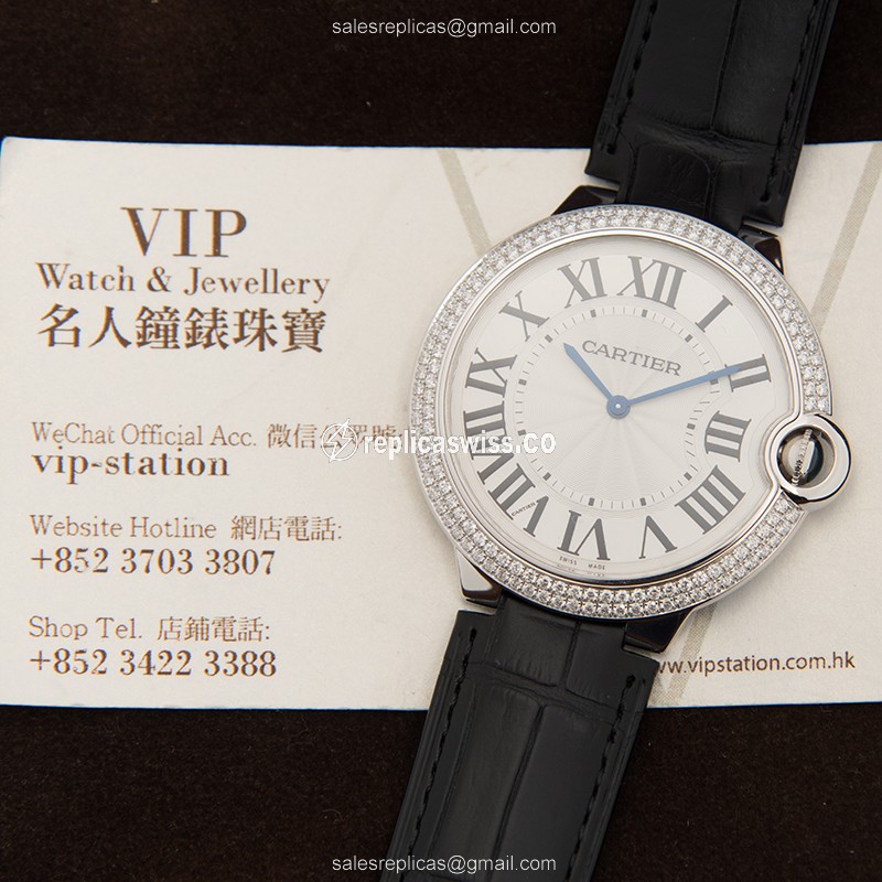 Cartier WE902056 BALLON BLEU Manual Wind 18kt White Gold & Diamond