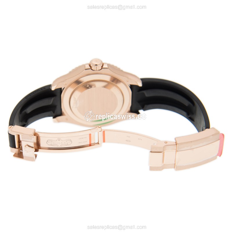 Rolex 116695SATS-0001 YACHT MASTER Automatic 18kt Rose Gold & Sapphire