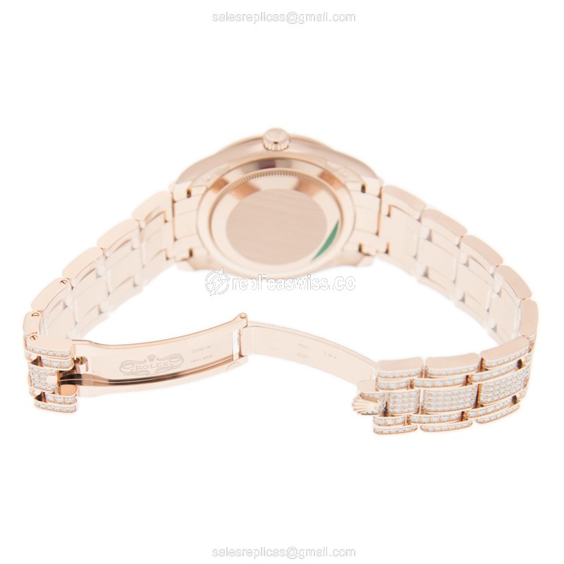 Rolex 86405RBR-CHRN Automatic 18kt Rose Gold & Diamonds