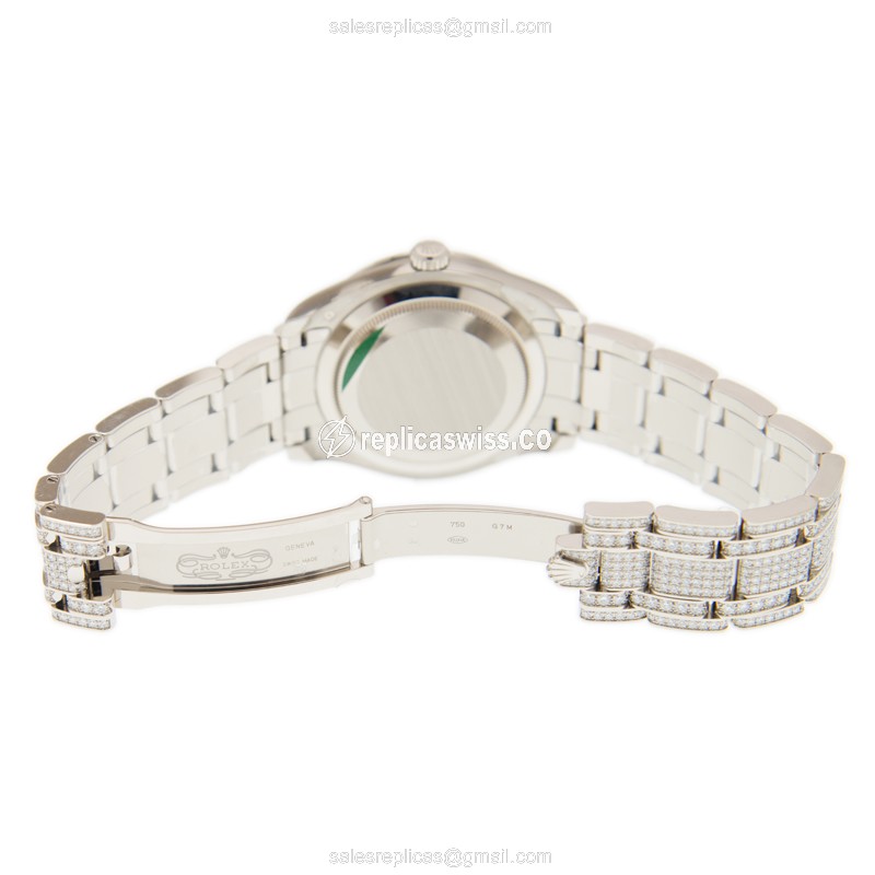 Rolex 86409RBR-SVRN DATEJUST Automatic 18kt White Gold & Diamond