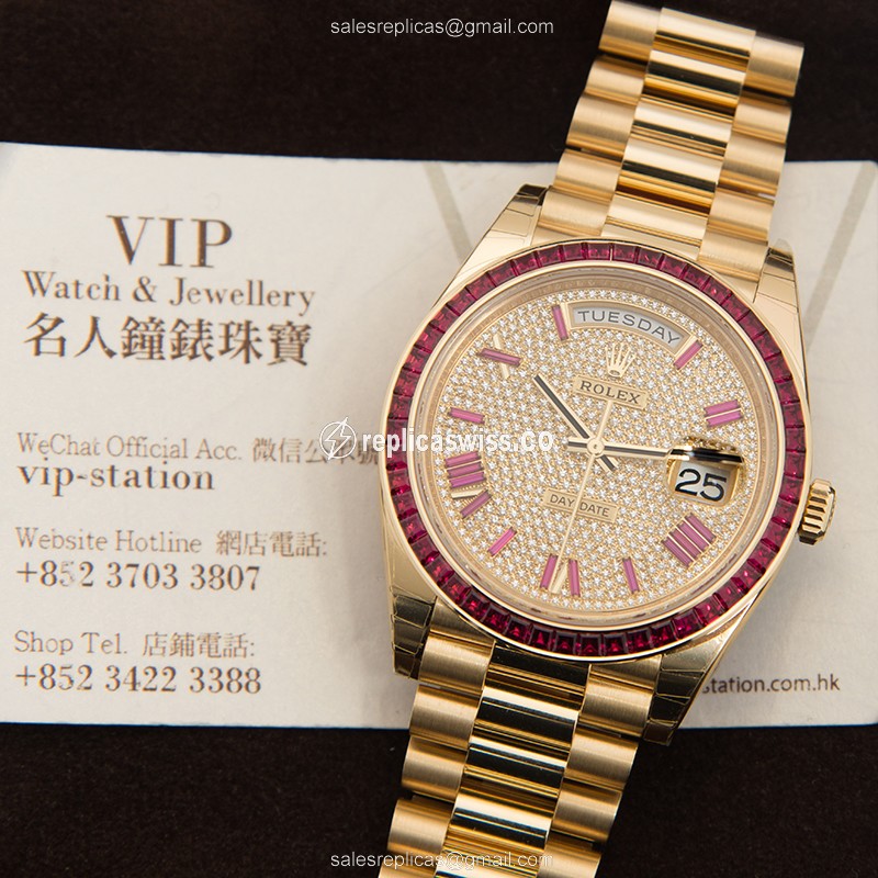 Rolex 228398TRU DAY-DATE Automatic 18kt Gold & Ruby