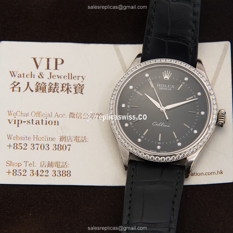 Rolex 50709RBR CELLINI SERIES Automatic 18kt White Gold & Diamond