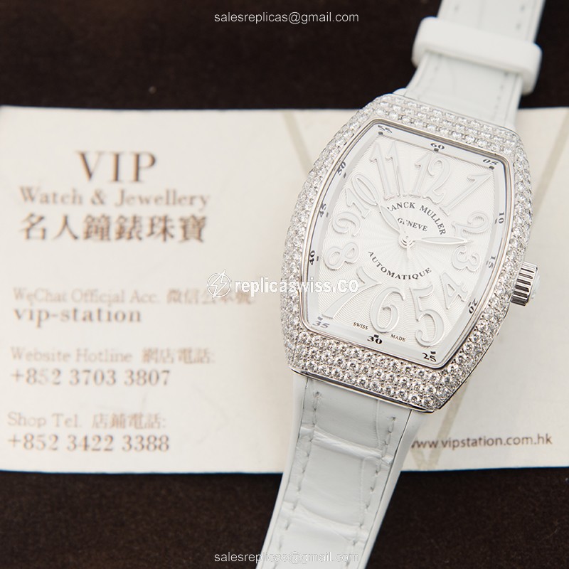 Franck Muller V 32 SC AT FO D (AC.BC) VANGUARD Automatic Stainless Steel & Diamonds