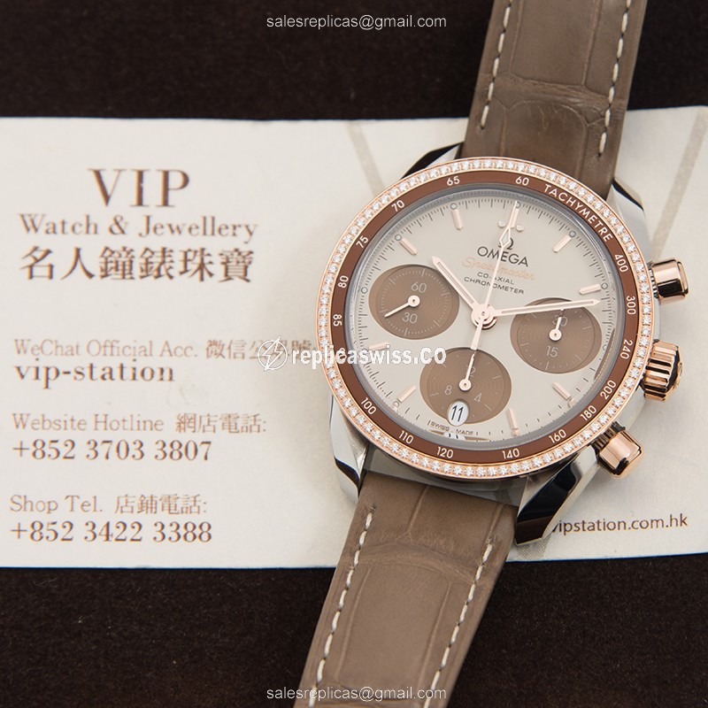 Omega 324.28.38.50.02.002 SPEEDMASTER Automatic 18kt Rose Magic & Diamond