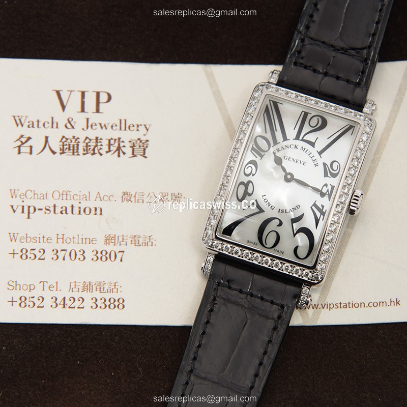 Franck Muller 952 QZ MOP D 1R (AC) LONG ISLAND Quartz Stainless Steel & Diamonds