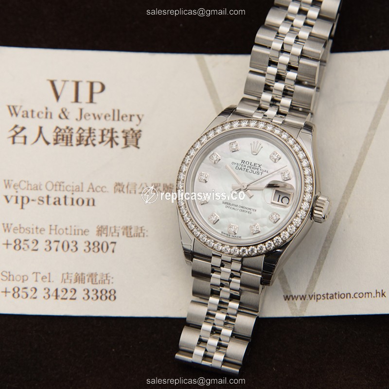 Rolex 279384RBR-0011 LADY DATEJUST Automatic 18kt White Gold & Diamond & Steel