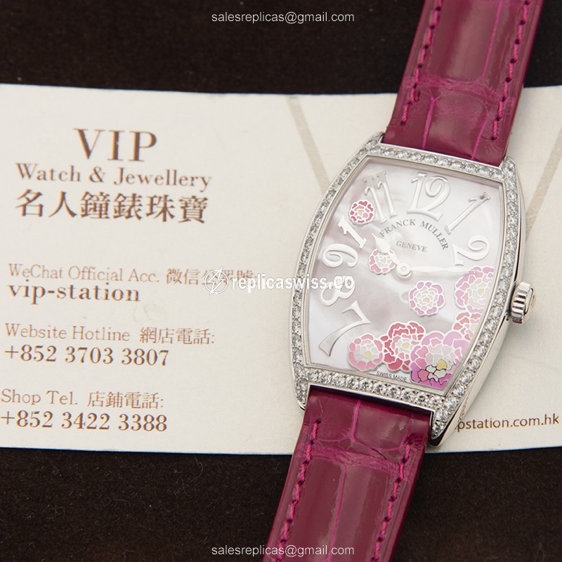 Franck Muller 2852 QZ REL MOP RS D 1R(AC) CINTREE CURVEX Quartz Stainless Steel & Diamonds