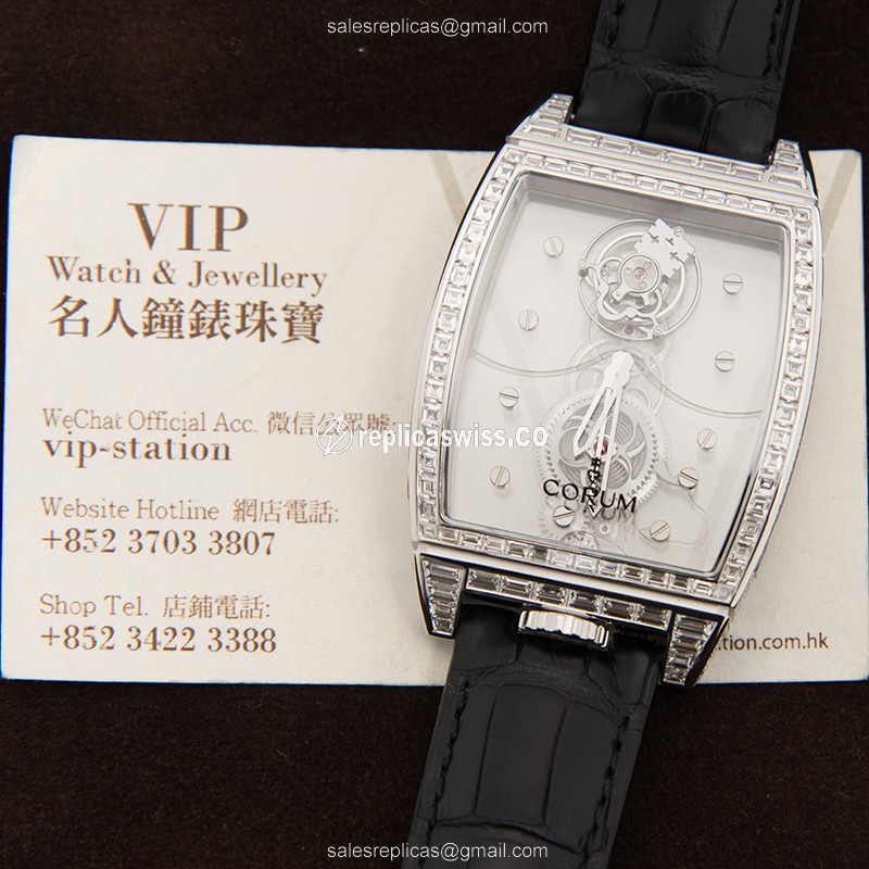 Corum 100.169.69-0F01 0000 BRIDGE Manual Wind 18kt White Gold & Diamond