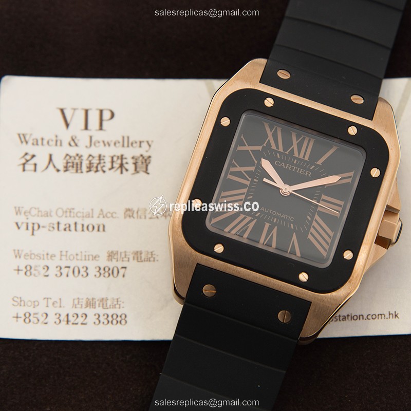 Cartier W20124U2 SANTOS Automatic 18kt Rose Gold