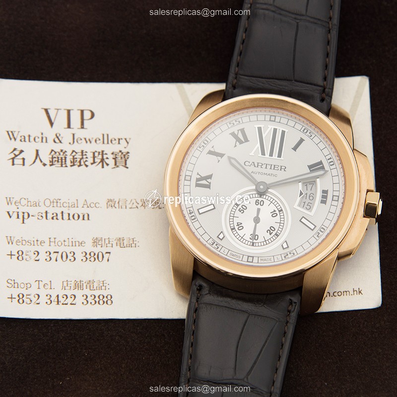 Cartier W7100009 CALIBRE DE CARTIER Automatic 18kt Rose Gold