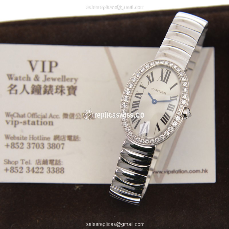 Cartier WB520006 BAIGNOIRE Quartz 18kt White Gold & Diamond