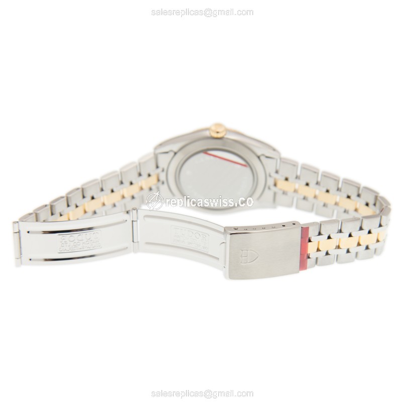 Tudor 76213-62483-246810AR-BK PRICE DATE-DAY Automatic 18kt Gold & Steel