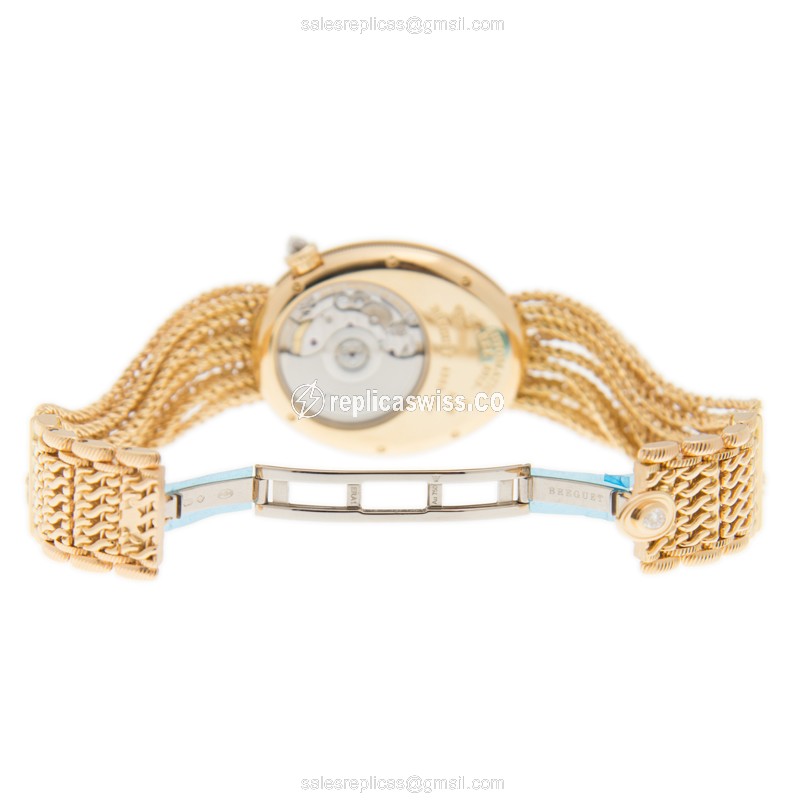 Breguet 8918BA/58/J39/D00D REINE DE NAPLES Automatic 18kt Gold & Diamond