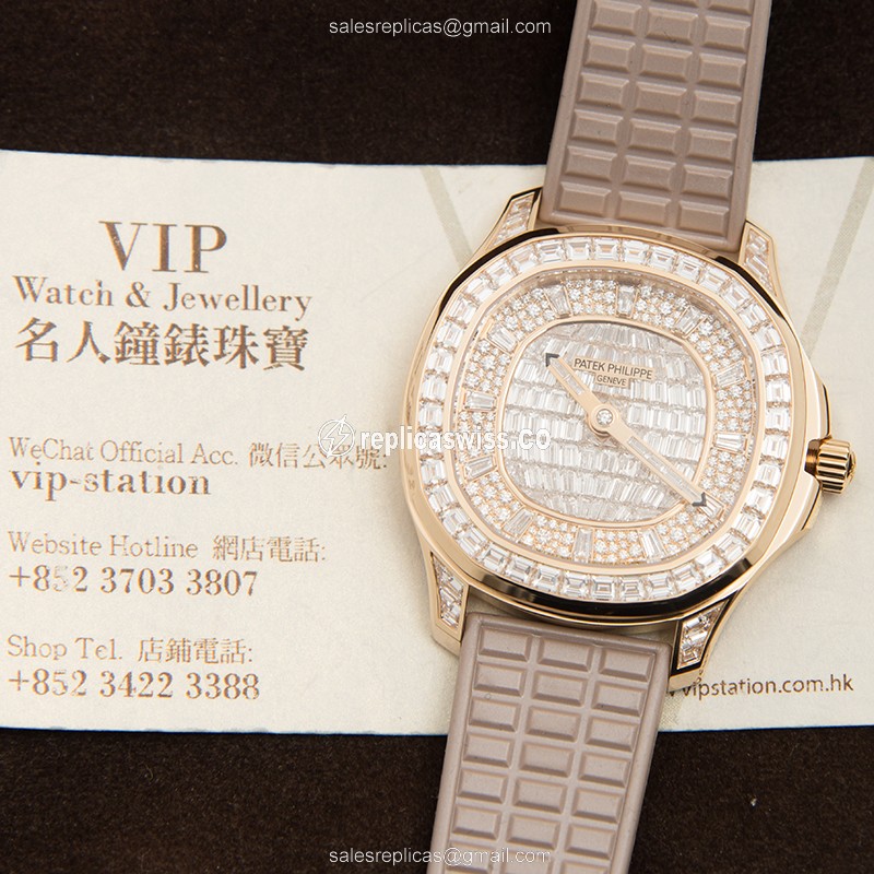 Patek Philippe 5062/450R-001 AQUANAUT Automatic 18kt Rose Gold & Diamonds