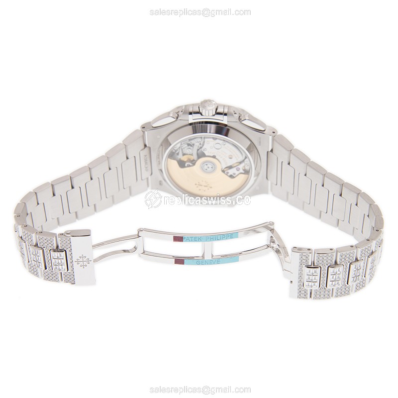 Patek Philippe 5980/1400G-010 NAUTILUS Automatic 18kt White Gold & Diamond