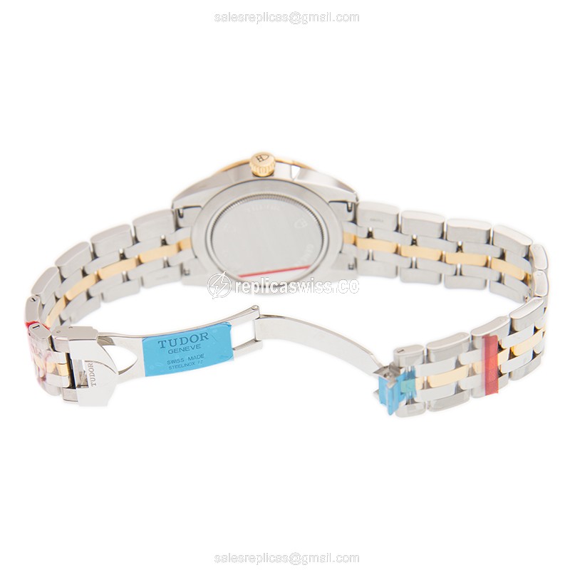 Tudor 55003-68053-WT GLAMOUR DATE Automatic 18kt Gold & Steel
