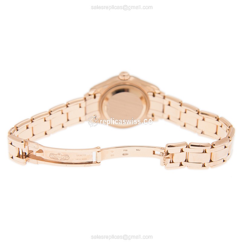 Rolex 80285NRWTLOTUSFLOVIDI OYSTER PERPETUAL Automatic 18kt Rose Gold & Diamonds