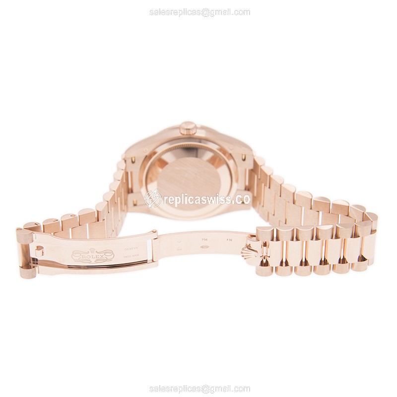 Rolex 128345RBR-0042 DAY-DATE Automatic 18kt Rose Gold & Diamonds