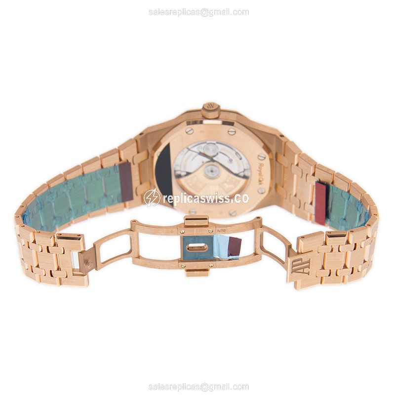 Audemars Piguet 15413OR.YY.1220OR.01 ROYAL OAK Automatic 18kt Rose Gold & Sapphire
