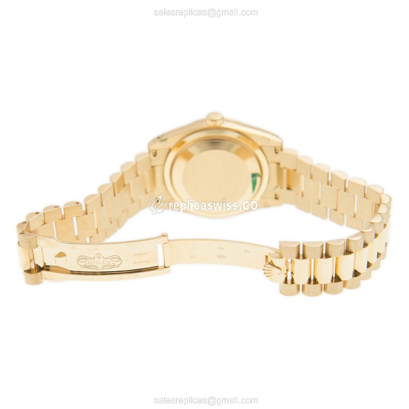 Rolex 118238LAVENDERJADECAROUSELDIA DAY-DATE Automatic 18kt Yellow Gold