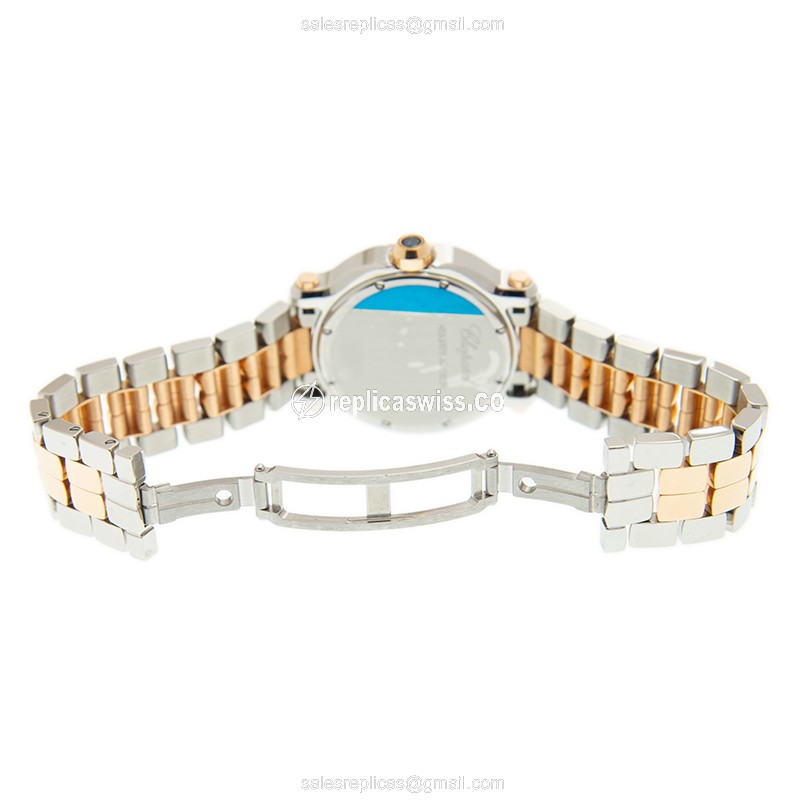Chopard 278488-9001 HAPPY SPORT Quartz 18kt Rose Gold & Steel