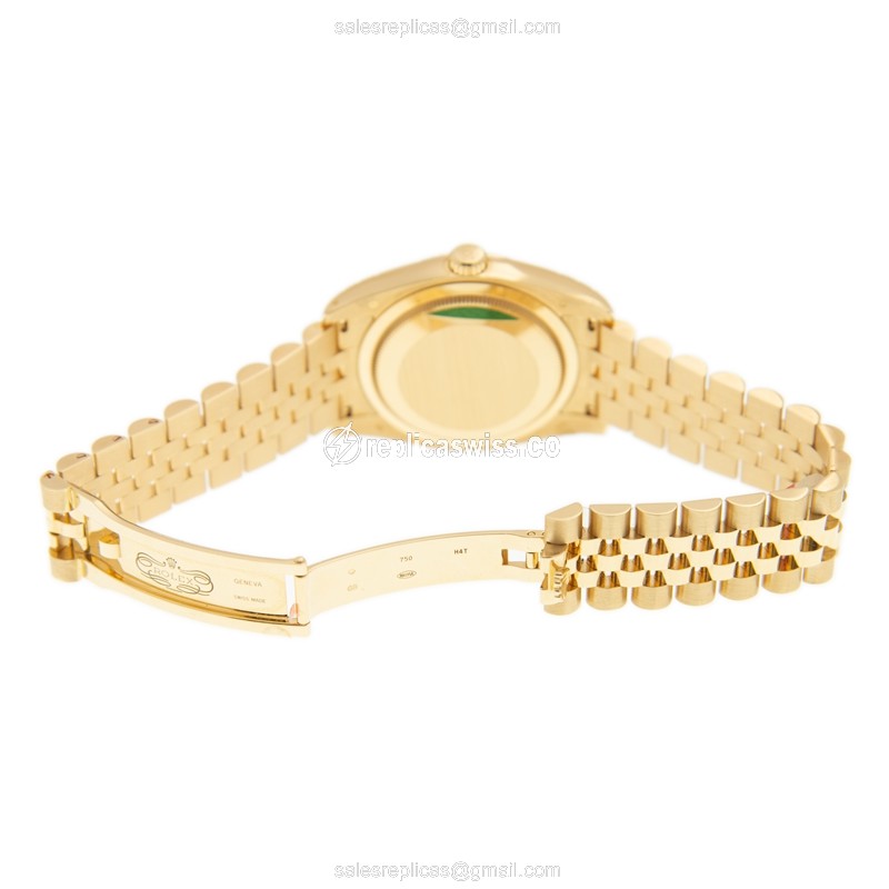Rolex 116238BLWAVE32BRA_J DATEJUST Automatic 18kt Yellow Gold
