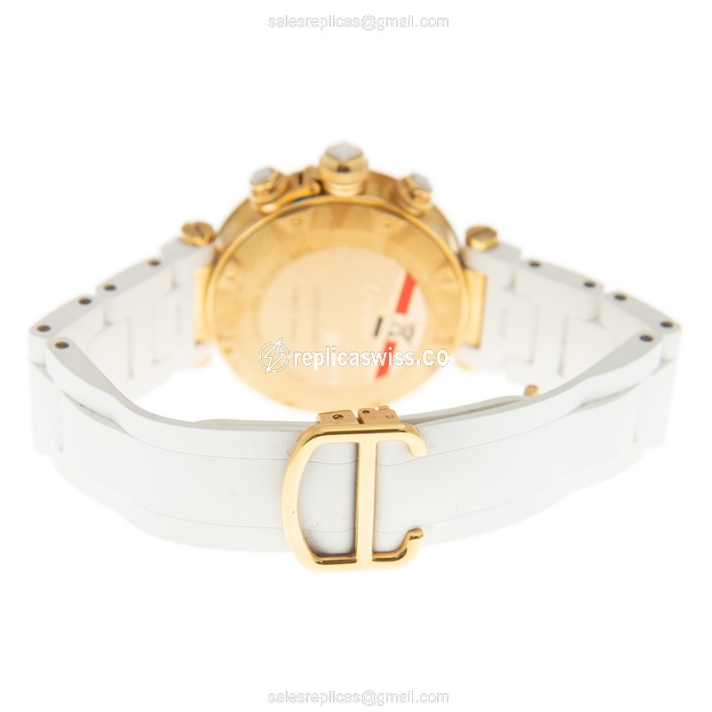 Cartier WJ130009 PASHA DE CARTIER Quartz 18kt Gold & Diamond