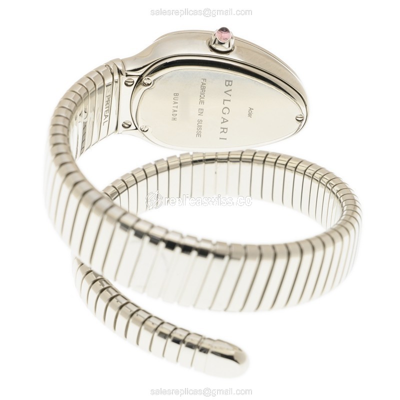 Bulgari 103434 SERPENTI TUBOGAS Quartz Stainless Steel & Diamonds