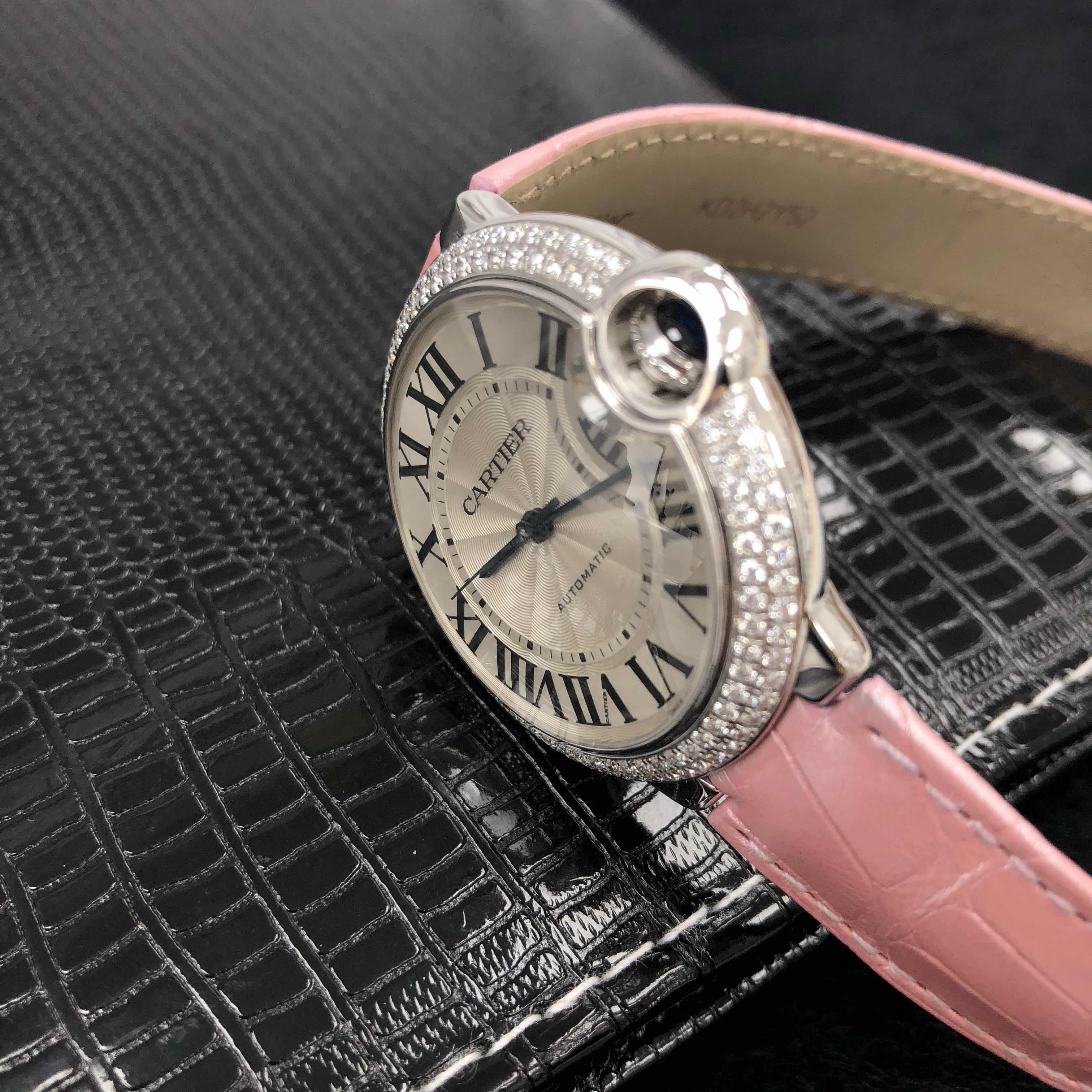 Cartier WJBB0011 BALLON BLEU Automatic 18kt White Gold & Diamond