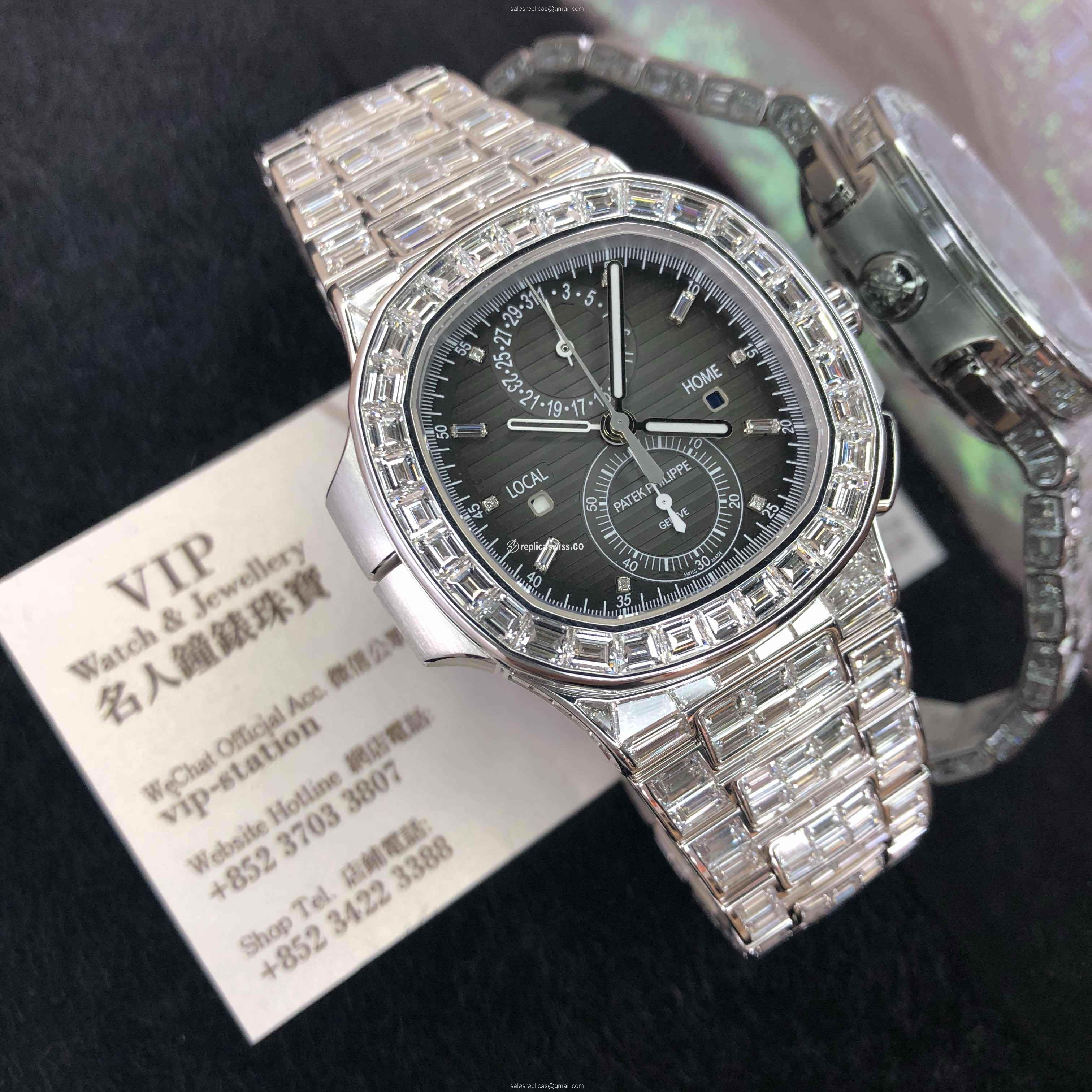 Patek Philippe 5990/1400G-001 NAUTILUS Automatic 18kt White Gold & Diamond