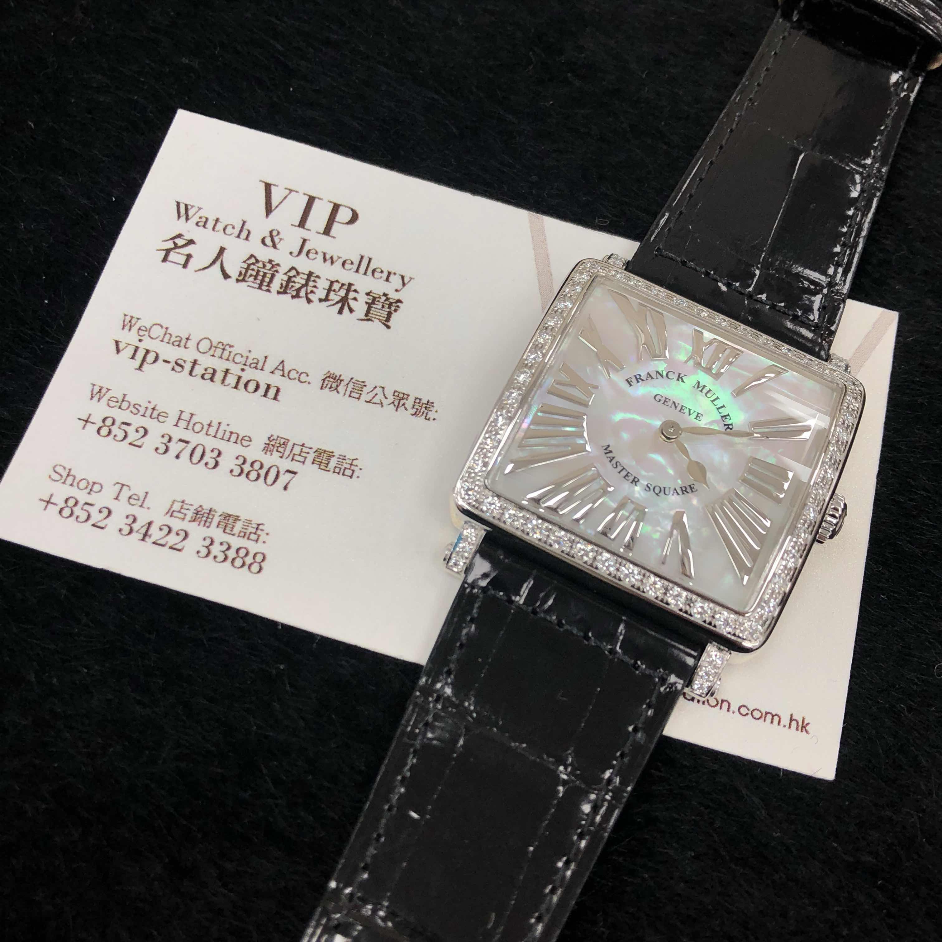 Franck Muller 6002 M B QZ REL R MOP D 1R (AC) MASTER SQUARE Quartz Stainless Steel & Diamonds