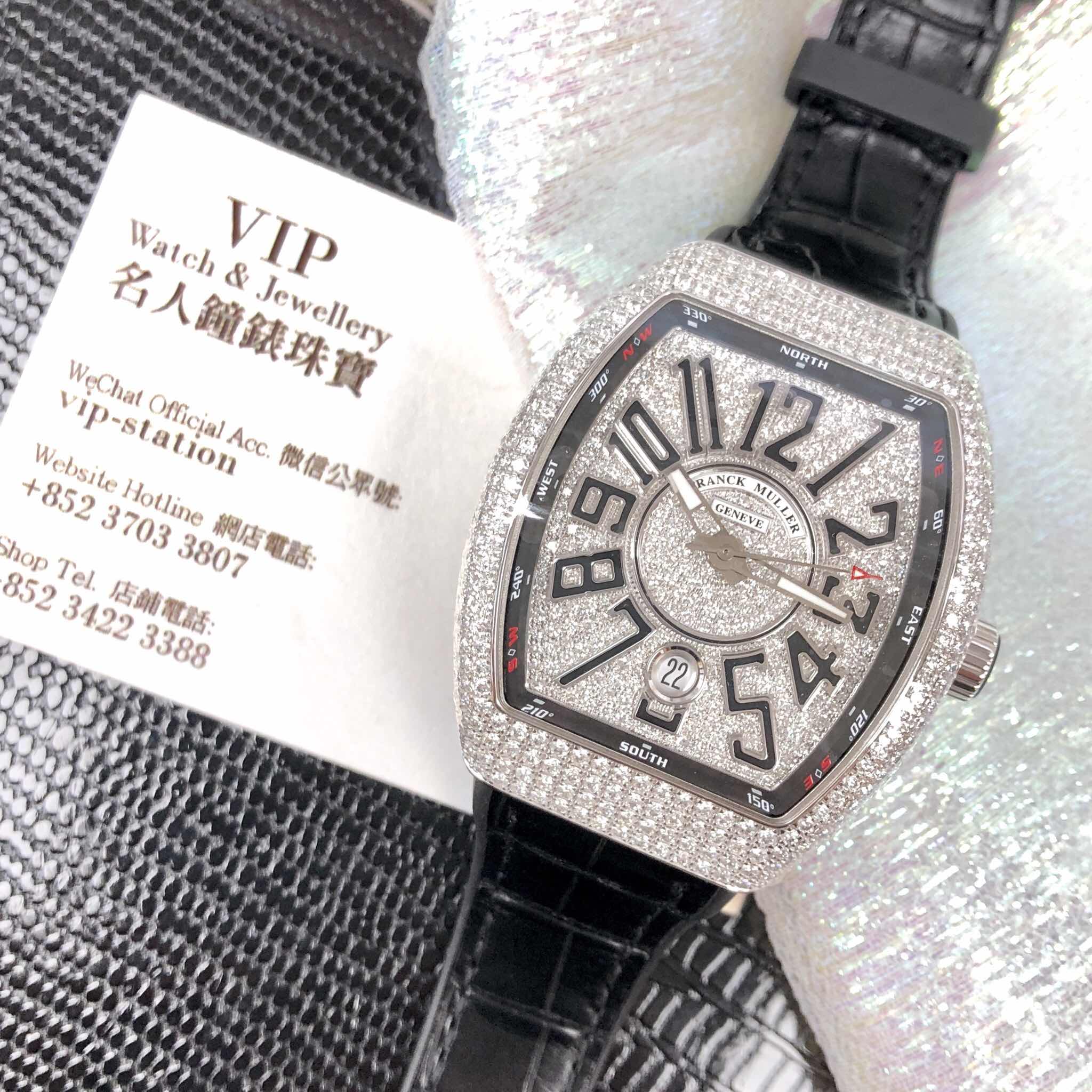Franck Muller V 41 SC DT D CD (OG.NR) VANGUARD Automatic 18kt White Gold & Diamond