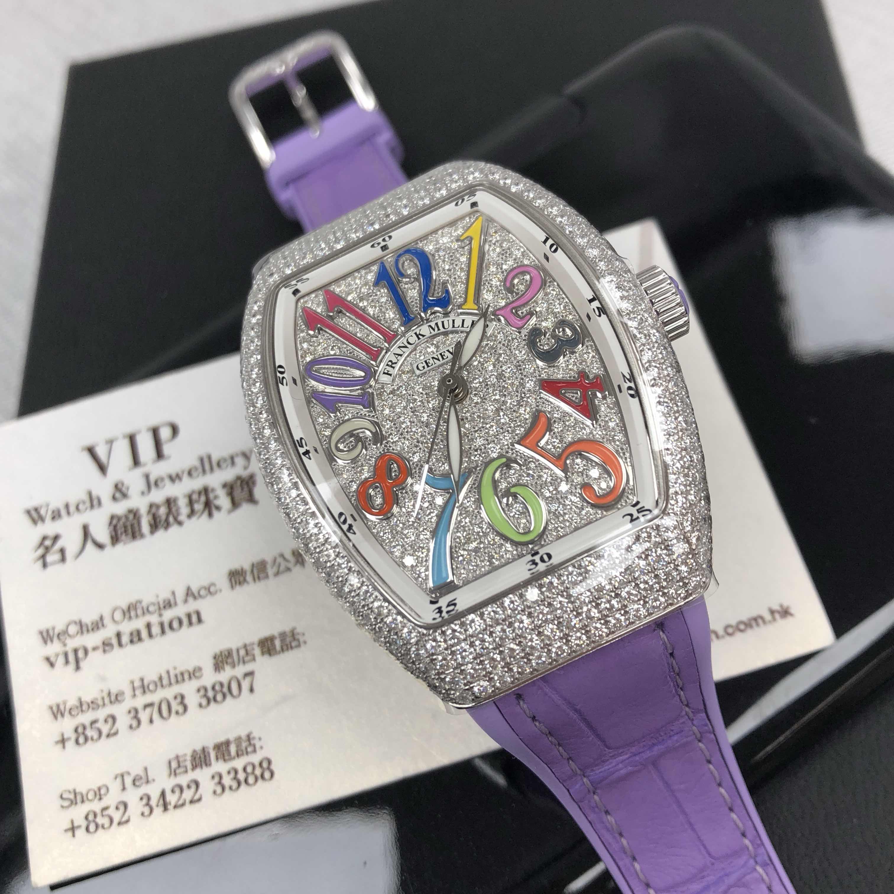 Franck Muller V 35 SC AT FO D CD COL DRM (AC.VL) VANGUARD Automatic 18kt White Gold & Diamond