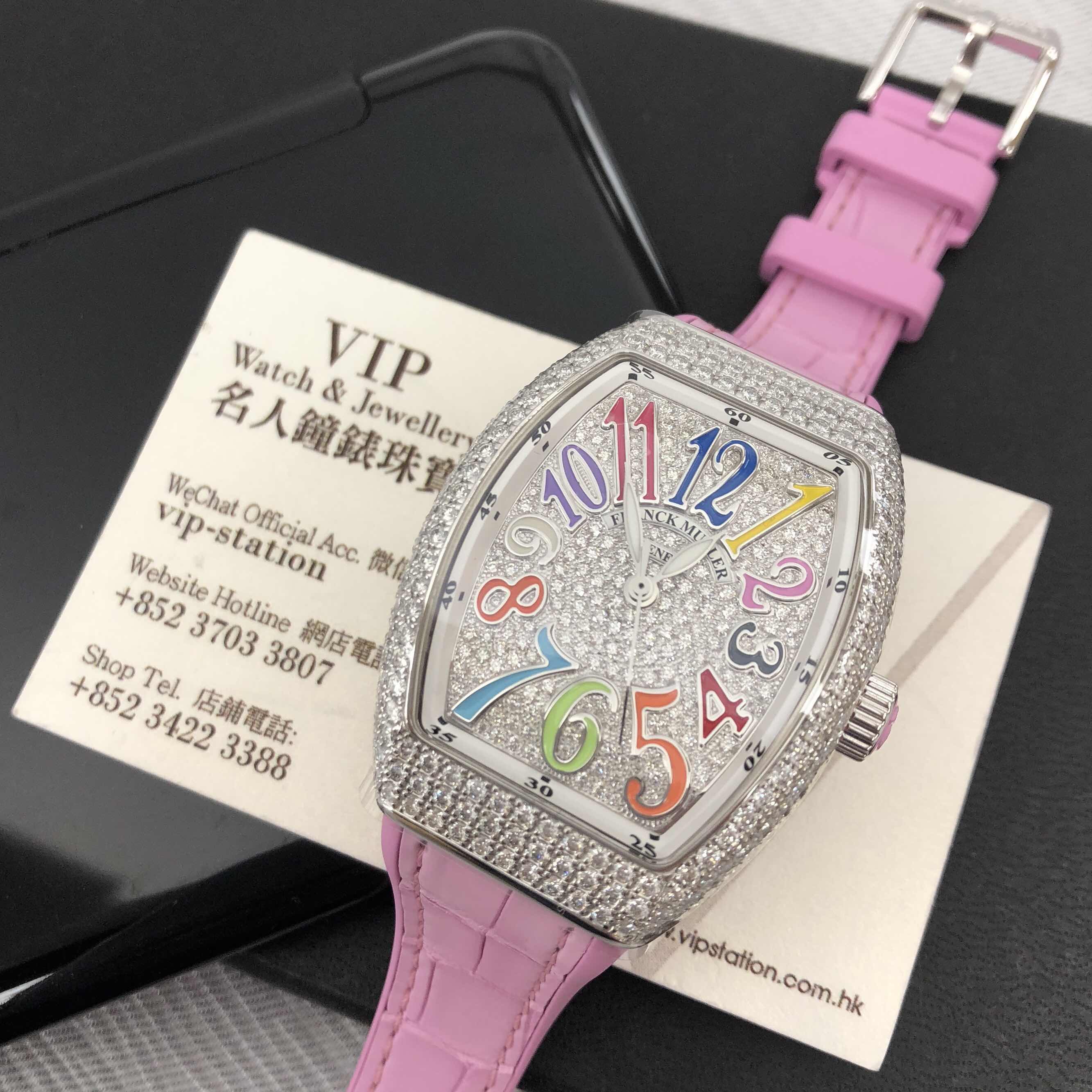 Franck Muller V35 SC AT FO D CD COL DRM (AC.RS) VANGUARD Automatic Stainless Steel & Diamonds