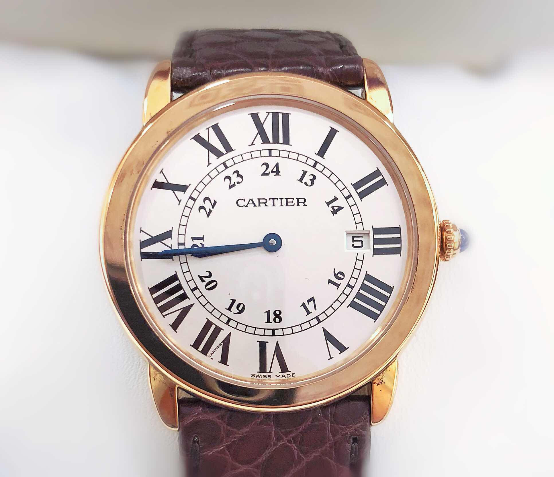 Cartier W6701008 RONDE SOLO DE CARTIER Quartz 18kt Rose Gold & Steel