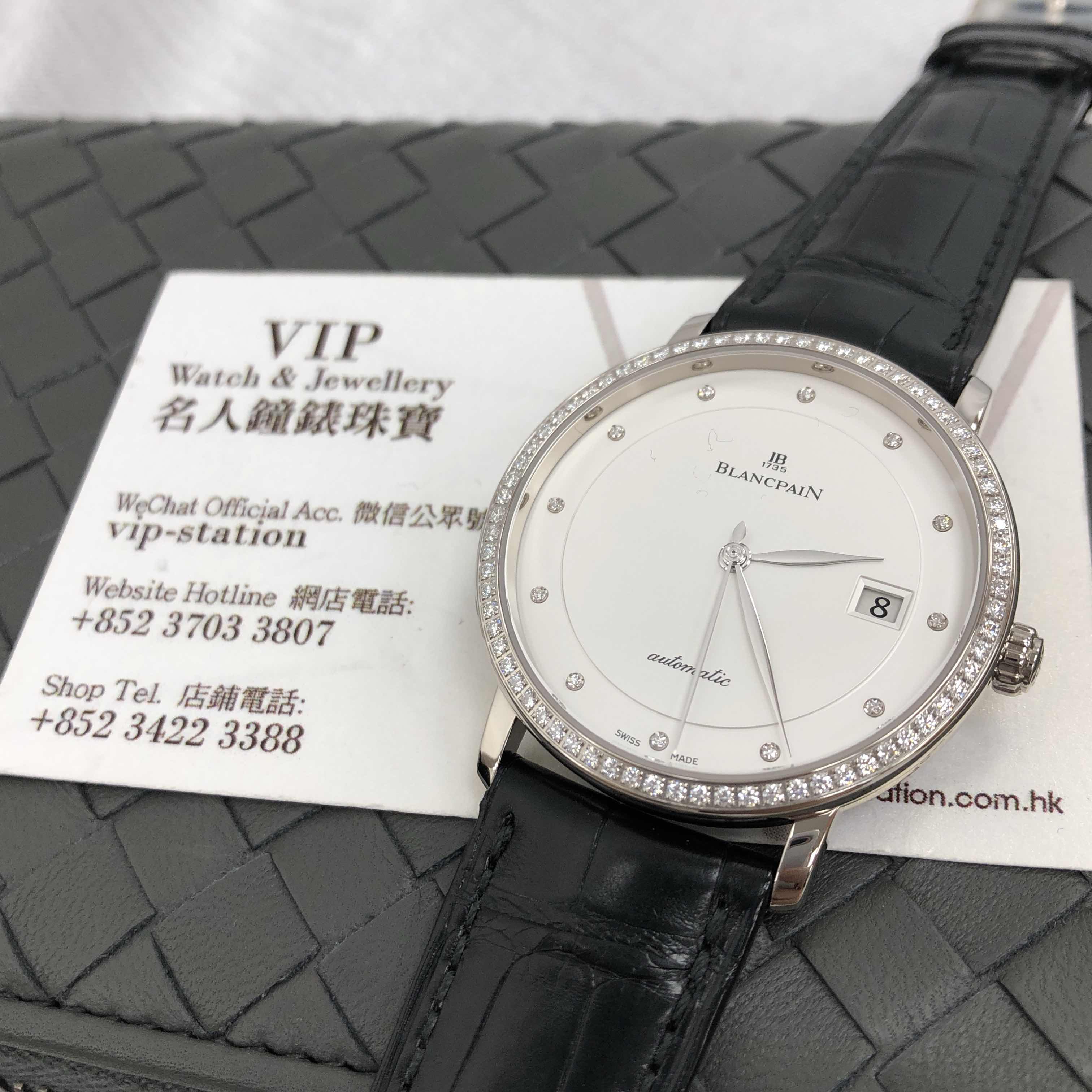 Blancpain 6223-1987-55B VILLERET Automatic 18kt White Gold & Diamond