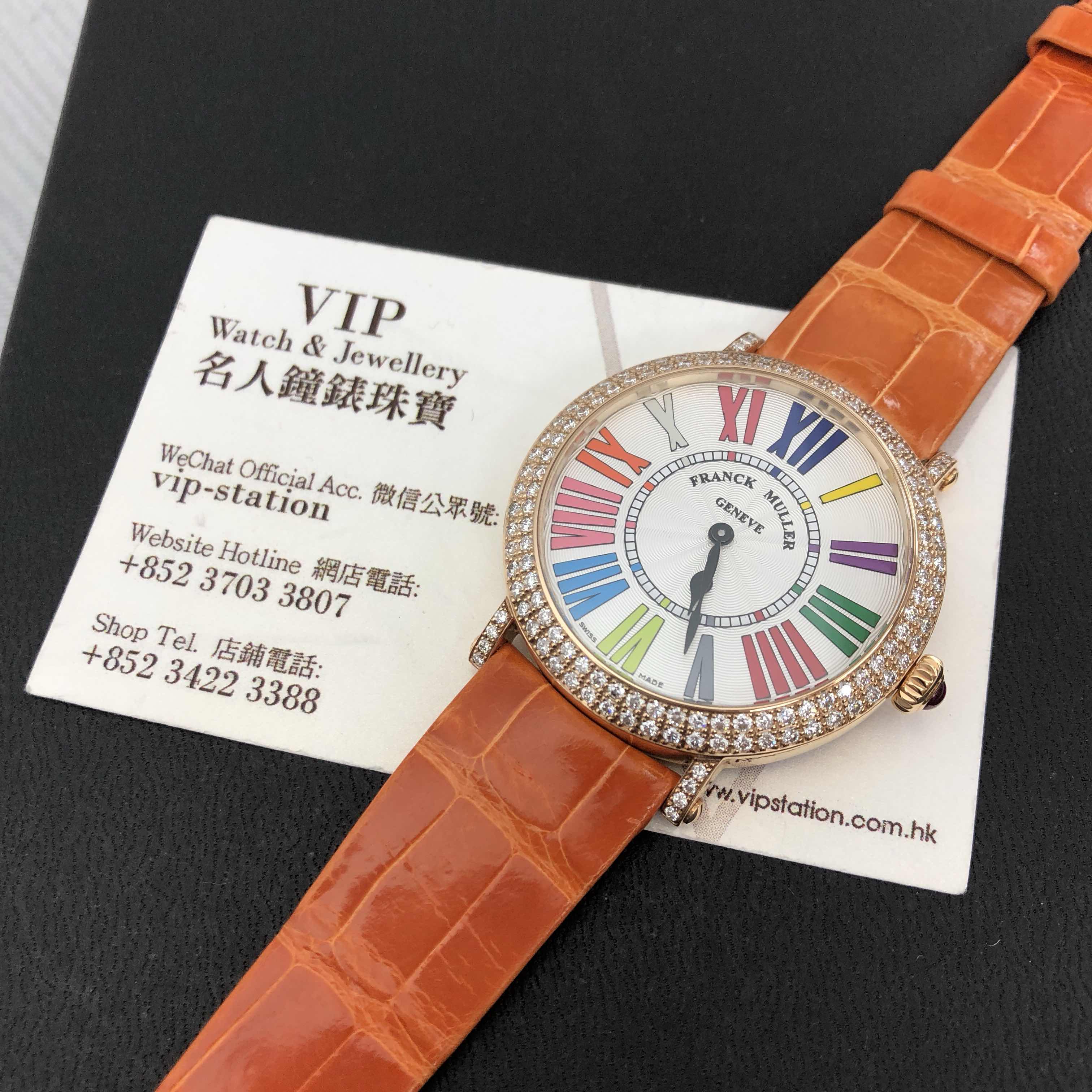 Franck Muller 8038 QZ COL DRM R D (5N) ROUND Quartz 18kt Rose Gold & Diamonds