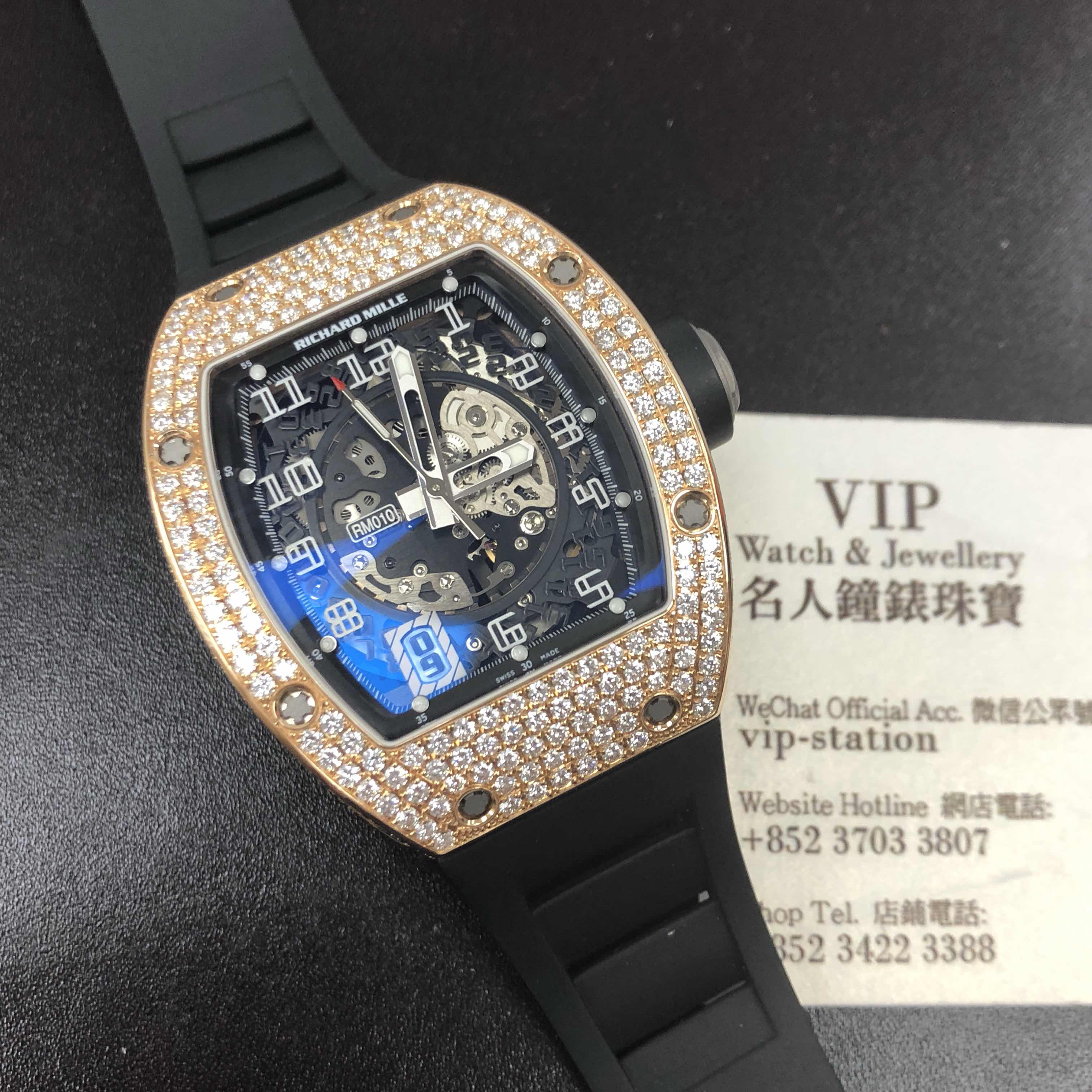 Richard Mille RM010-AH RG Automatic 18kt Rose Gold & Diamonds