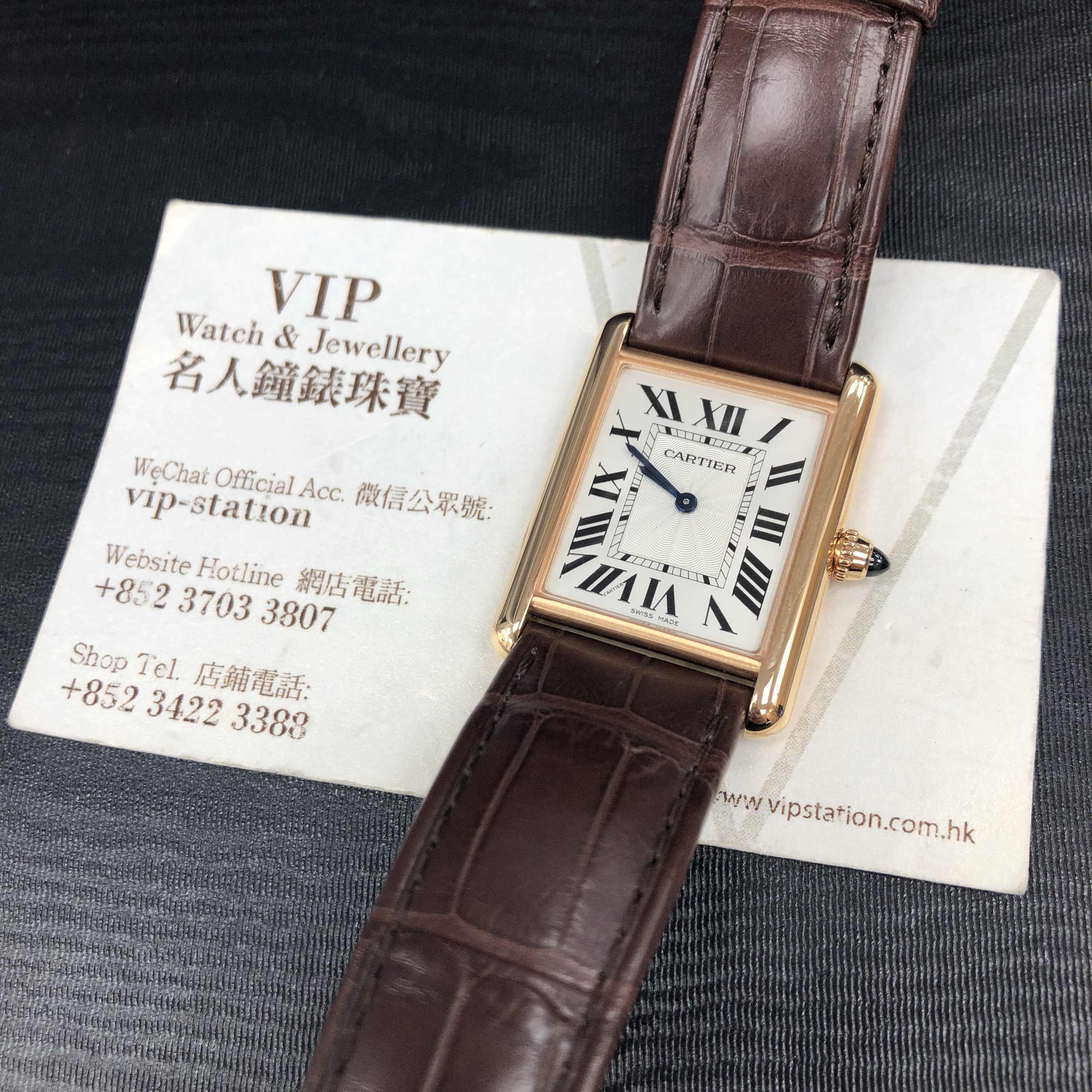 Cartier WGTA0011 TANK Manual Wind 18kt Rose Gold