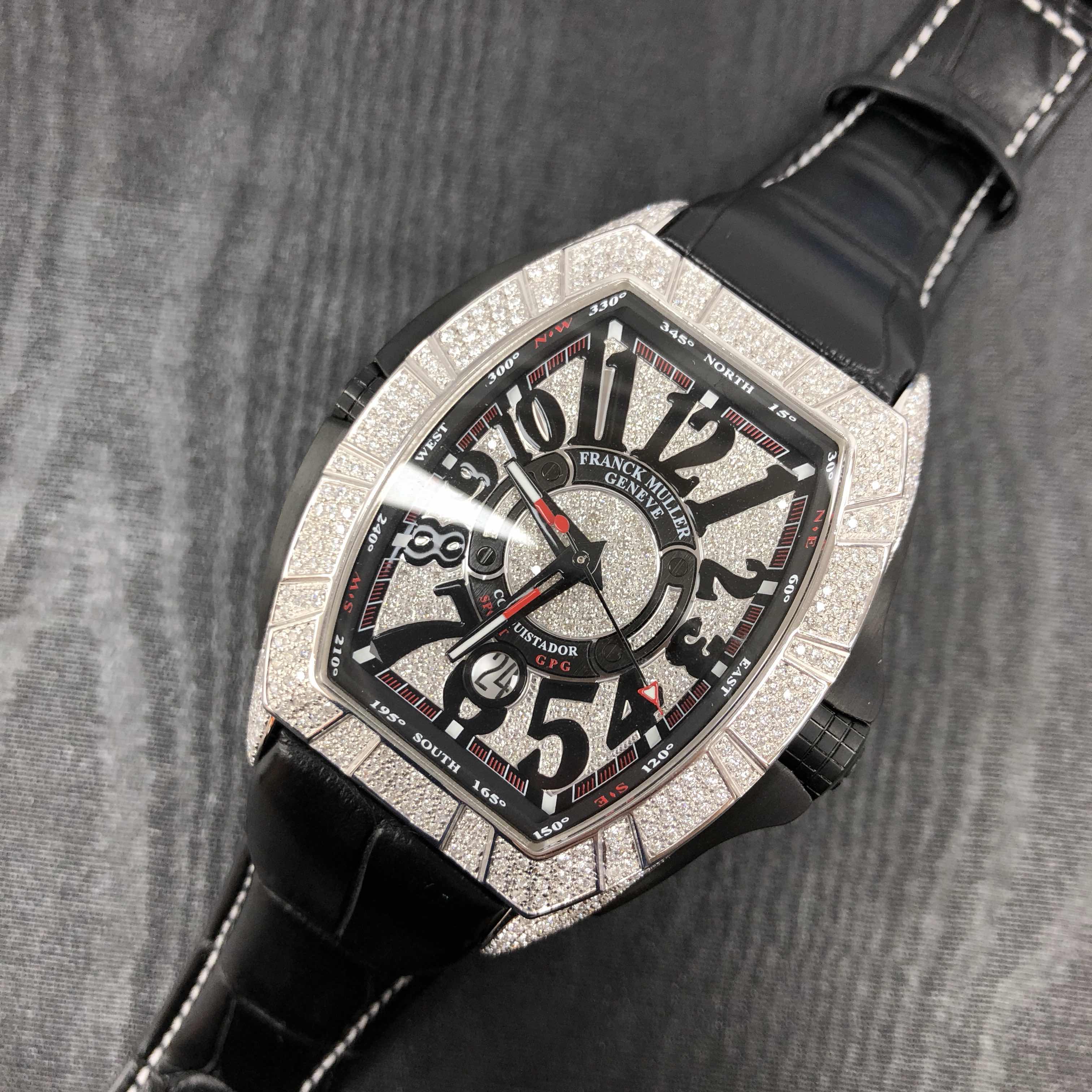Franck Muller 8900 SC DT GPG FULL D CD (TT.NR.AC) Automatic 18kt White Gold & Diamond