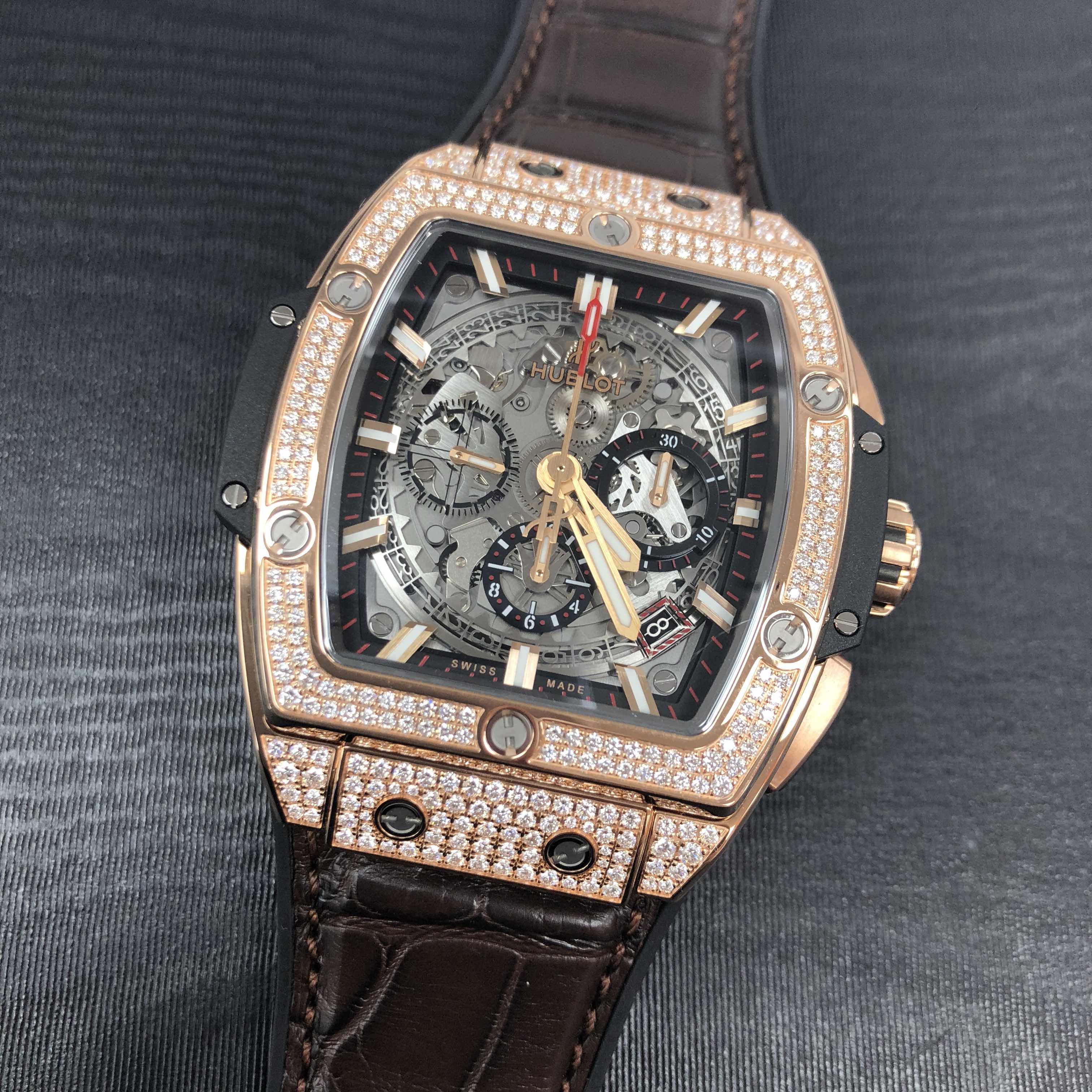 Hublot 641.OX.0183.LR.1704 SPIRIT OF BIG BANG Automatic 18kt Rose Gold & Diamonds