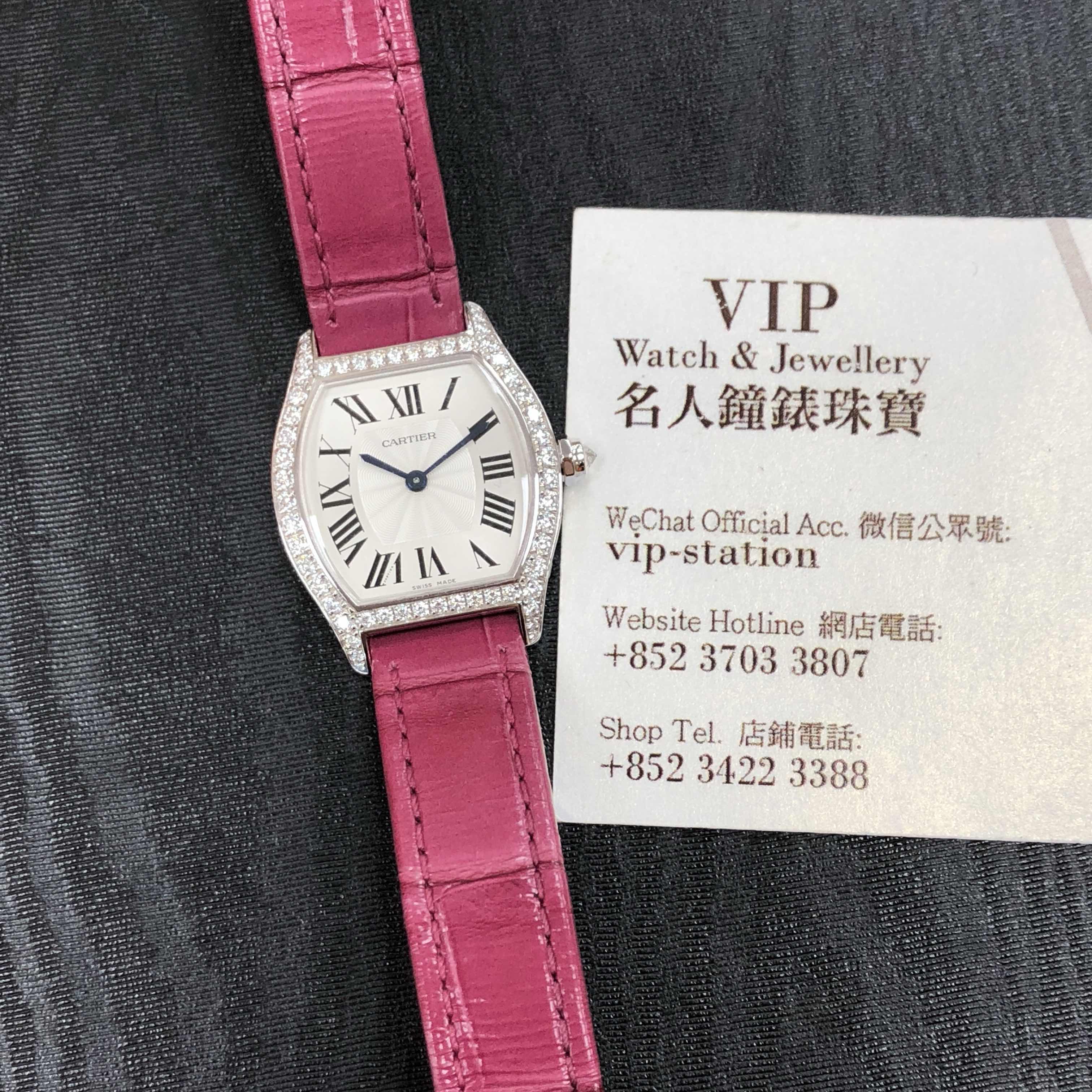 Cartier WA501007 TORTUE Manual Wind 18kt White Gold